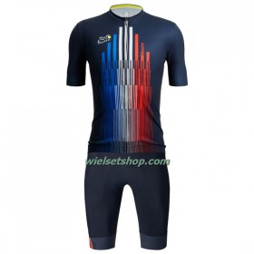 Fietskleding (Fietsshirt + Korte Koersbroek) Trionfo 2022 Ronde van Frankrijk - Rood Blauw